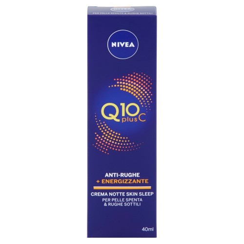 Nivea Q10 PlusC Anti-Rughe Energizzante Crema Notte Viso, per Pelle Spenta e Rughe Sottili, 40 ml